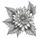 aster flower tattoo design idea