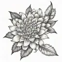 aster flower tattoo design idea