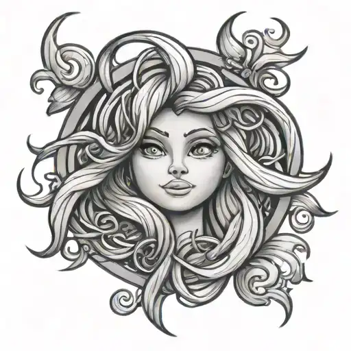 sun symbol from the cartoon Rapunzel tattoo design idea