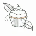 cupcake tattoo design idea