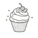 cupcake tattoo design idea