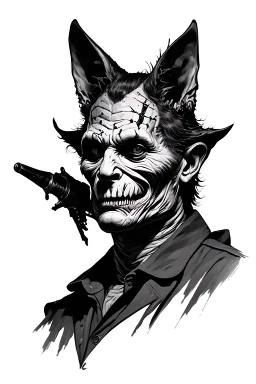 exorcist, freddy Krueger, the jackal tattoo design idea