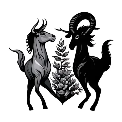 "Christian Jade & Niña Janelra" taurus and capricorn tattoo design idea