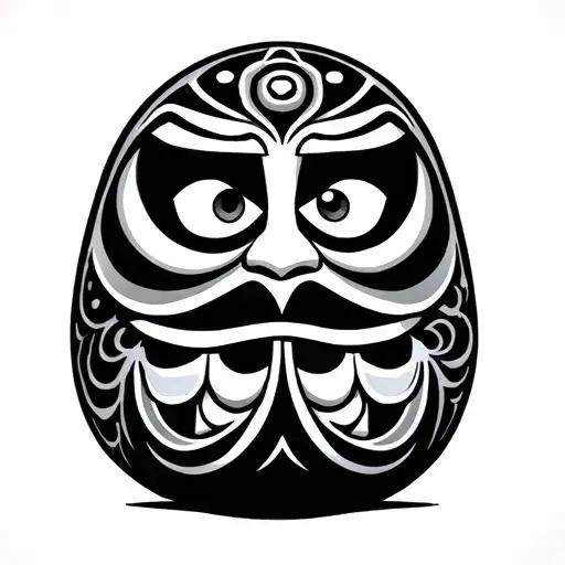 Daruma Doll tattoo design idea