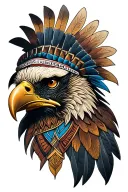aztec warrior eagle head tattoo design idea