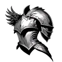 Roman armor shoulder tattoo design idea
