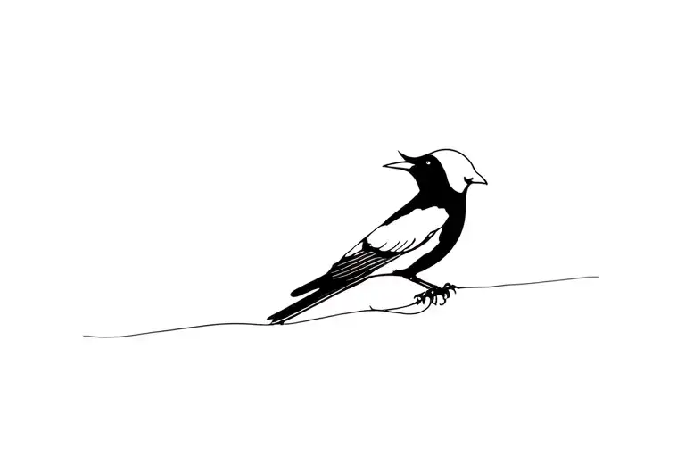 2 Magpie tattoo design idea
