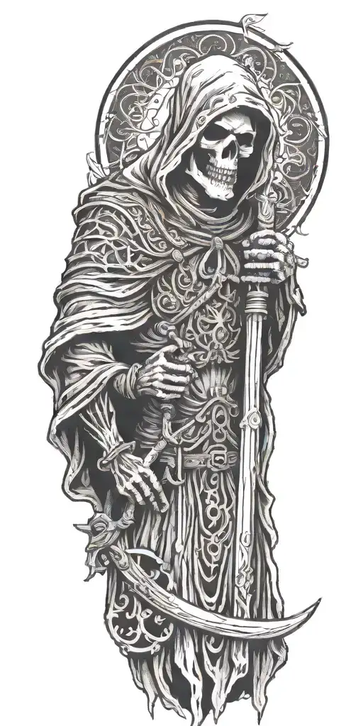grim reaper tattoo design idea