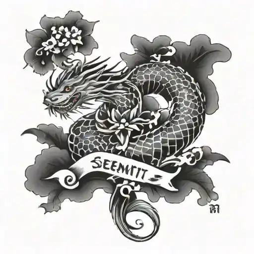 serenity prayer tattoo design idea