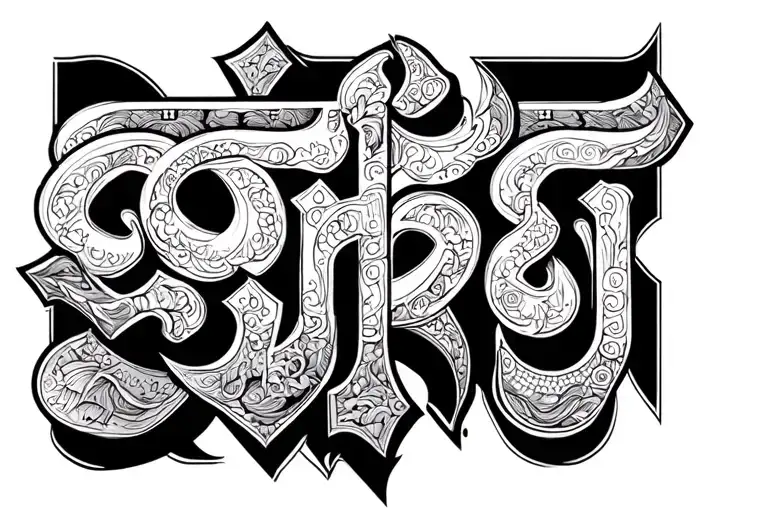 Sanskrit text tattoo tattoo design idea