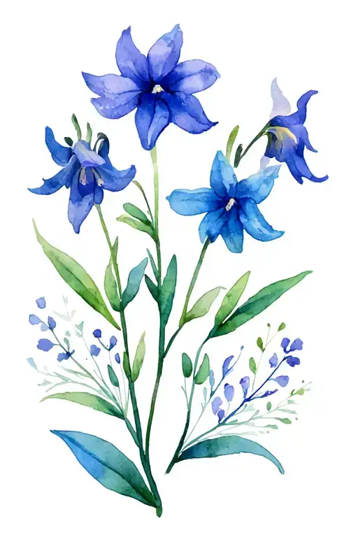 Bluebell tattoo design idea