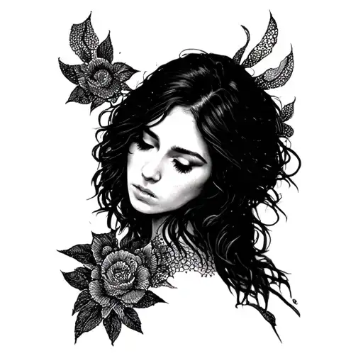 Tattoo on a woman's anxiety, fear of abandonment, depression tattoo design idea