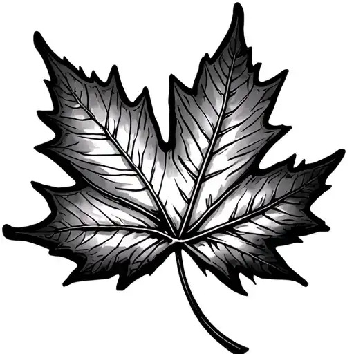 Confederate maple leaf tattoo design idea