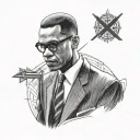 Malcolm X tattoo design idea