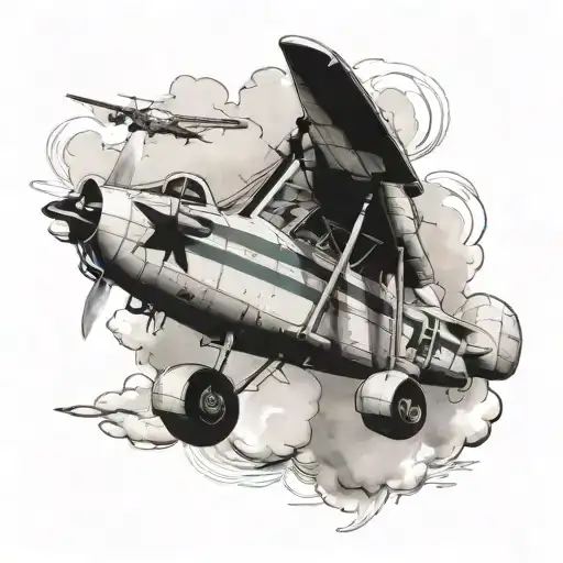 cessna 172 flying tattoo design idea