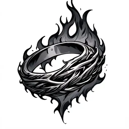 Elden Ring Frenzied Flame tattoo design idea