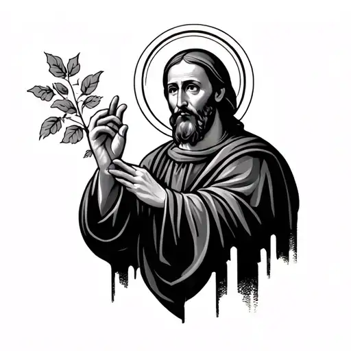 saint francis of assisi tattoo design idea