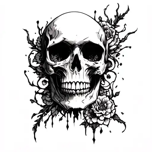 Skull Mysterious tattoo design idea