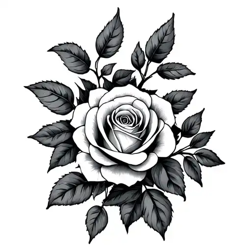 climbing roses intertwined tattoo design idea