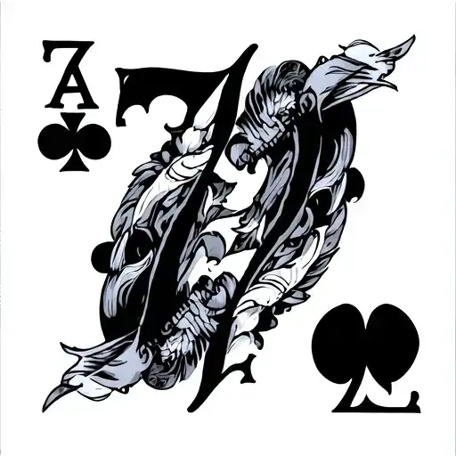 7 And 2 Card tattoo design idea