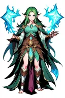 Mage elf dungeons tattoo design idea