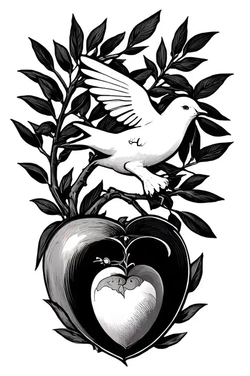 I want these names in Greek pappou, gabby, uncle Andrew and I want it on a olive tree branch with a dove on the branch  tattoo design idea