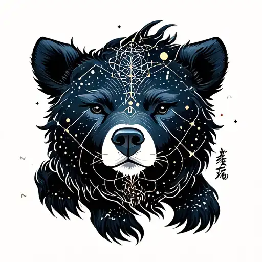 ursa major constellation tattoo design idea
