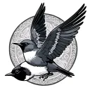 A tattoo representing a swallow in tribute to my deceased mom, with a reminder of force and a sign of maternity tattoo design idea