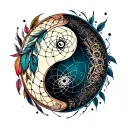 Sleeve tattoo subjects dream catcher who dissolves one third yin yang mandala om sign techno writing tattoo design idea