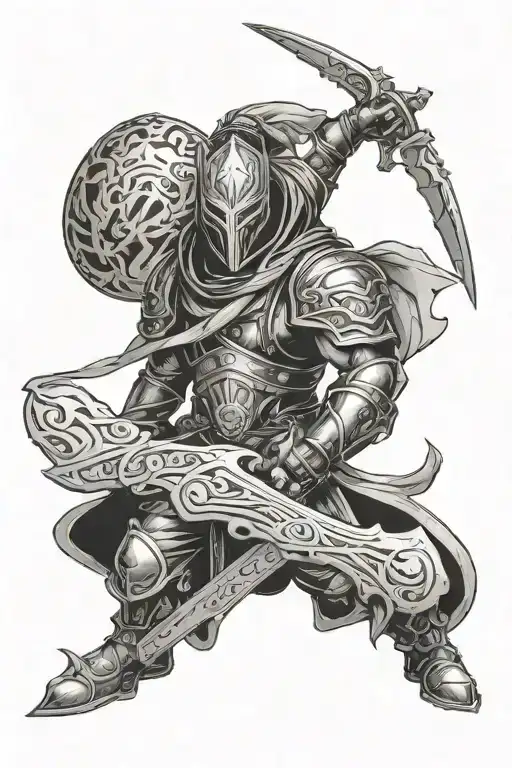 Arcane league of legends and Dune books tattoo design idea