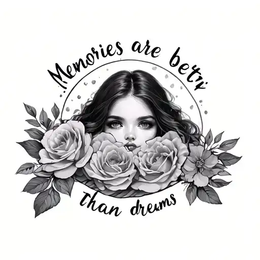 memories are bettwr than dreams tattoo design idea