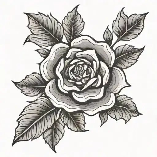 Tudor Rose tattoo design idea