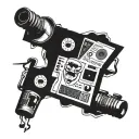 A 90s rap-inspired tattoo featuring iconic album covers and lyrics tattoo design idea