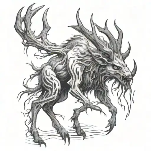 Wendigo tattoo design idea