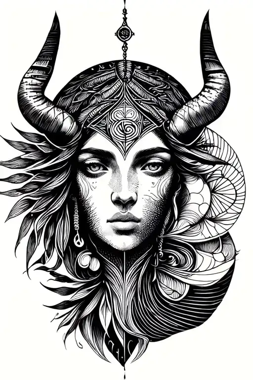 libra virgo aries scorpio sign in one theme fine line with details  tattoo design idea