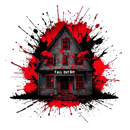 Fall Out Boy folie a deux and infinity on high album covers. text that says "I'm just a ghost inside a house of echoes" tattoo design idea