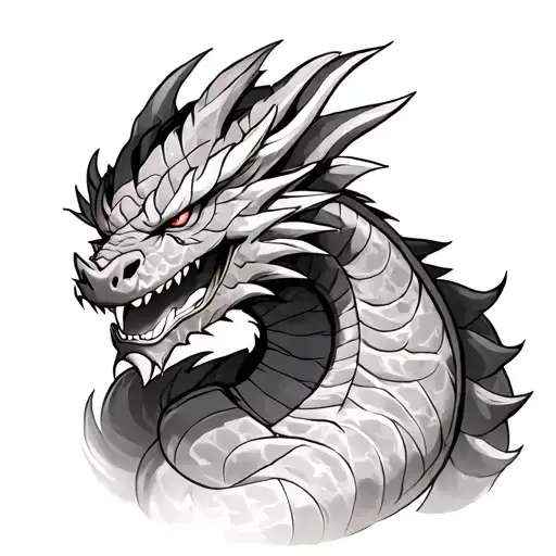 Drago shenron dragon ball z tattoo design idea