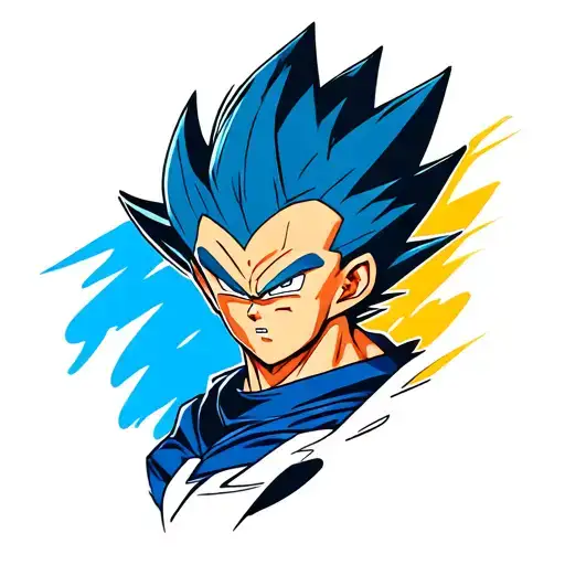 Vegeta ultra ego tattoo design idea