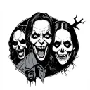 scary movie characters tattoo design idea