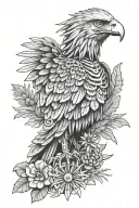 Mexican eagle skeleton perched on a nopal tattoo design idea