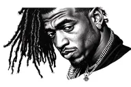 Tupac Shakur eazy e 50 cent rap tattoo design idea