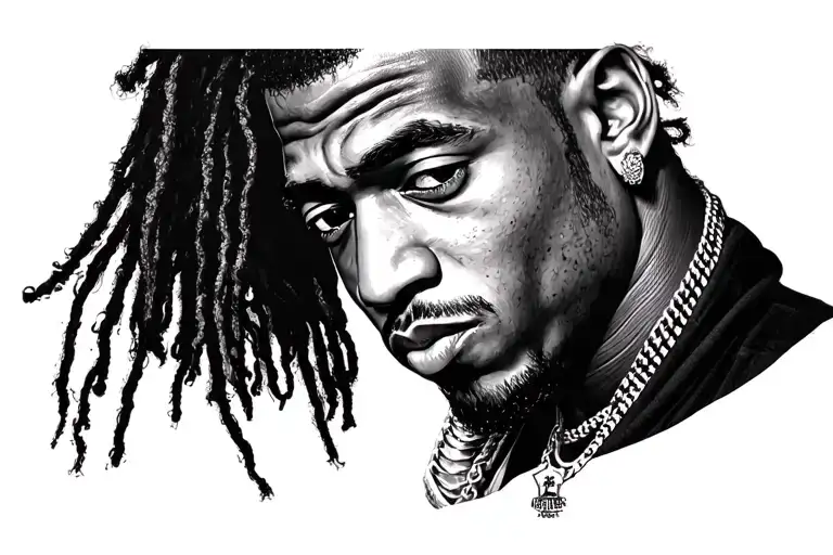 Tupac Shakur eazy e 50 cent rap tattoo design idea