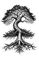 yggdrasil tree tattoo design idea
