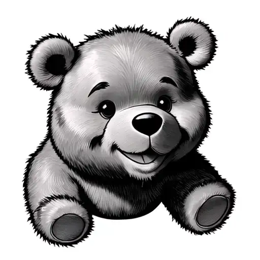 Pooh bear tattoo design idea