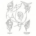 including the first names David, Lucas, Nolan and Thierry tattoo design idea