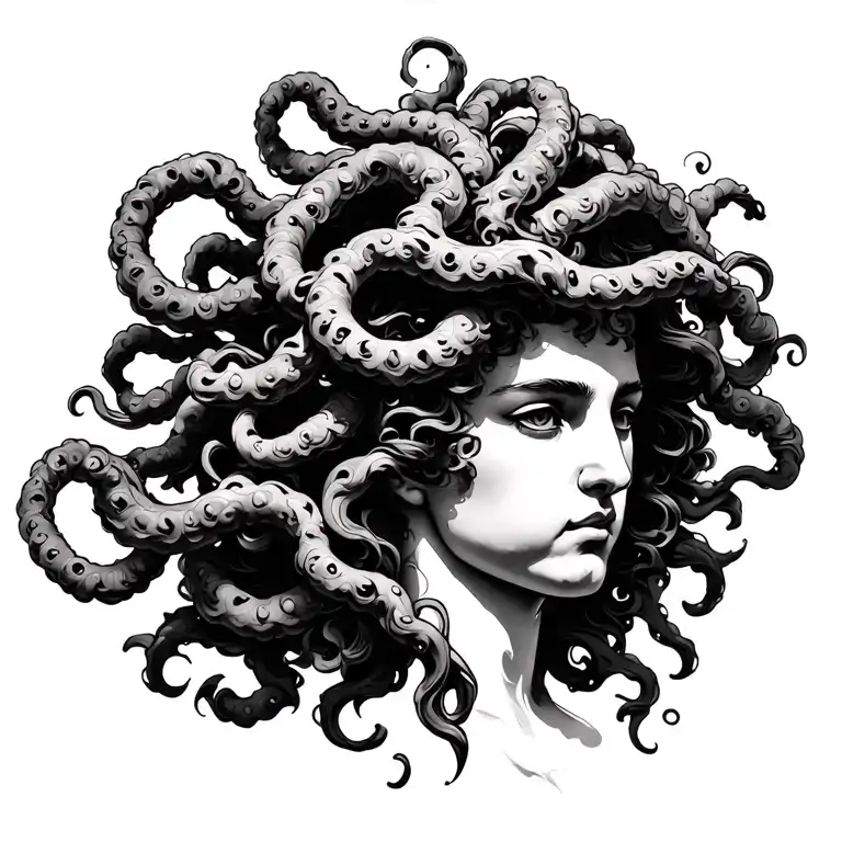 sicilian trenacria with medusa tattoo design idea