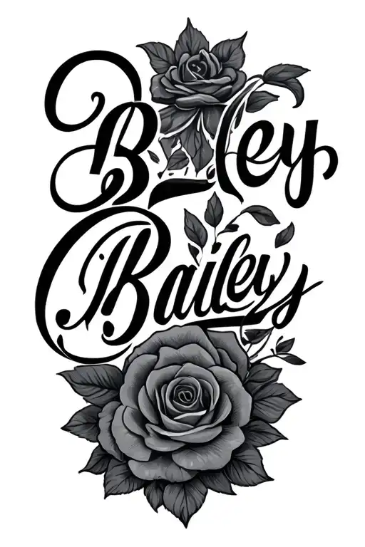 bailey name tattoo design tattoo design idea