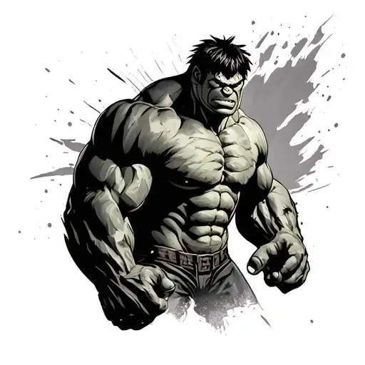Hulk tattoo design idea