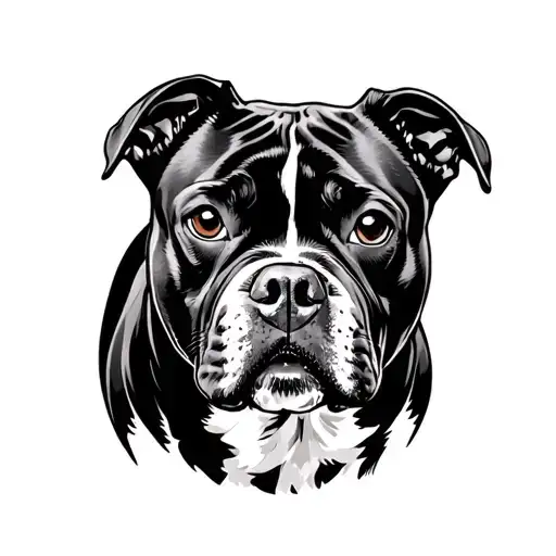 Staffy tattoo design idea