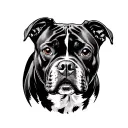 Staffy tattoo design idea